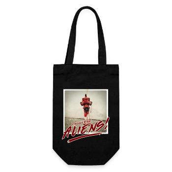 Aliens 15 - Geschenkbeutel für Flaschen - Schwarz - Vorne