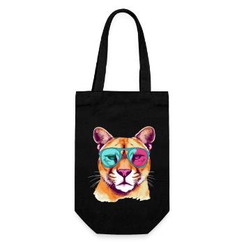 Gring the Cougar - Gift Bag for Bottles - black - Front
