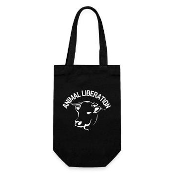 Animal Liberation Cow - Gift Bag for Bottles - black - Front