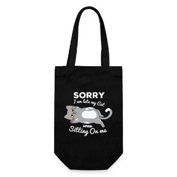 not in the morning, being late, missing the alarm clock - Gift Bag for Bottles - black - Front