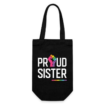 LGBT Pride Month - Proud Sister - Gift Bag for Bottles - black - Front