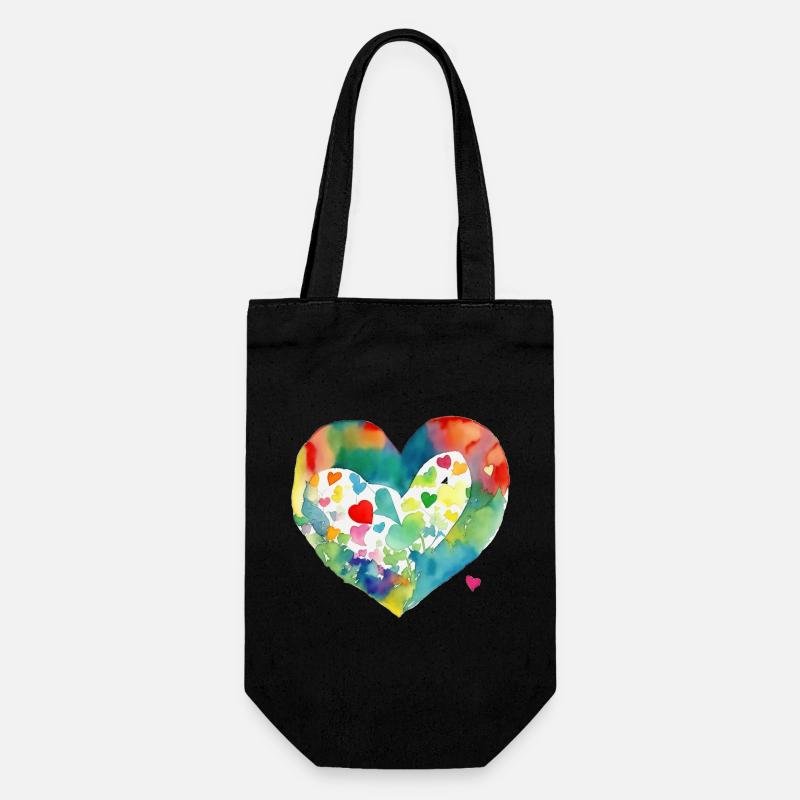 Cœur - Sac à bouteille - noir