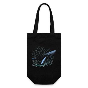 Grande baleine - Sac à bouteille - noir - Devant