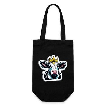La vache est reine - Sac à bouteille - noir - Devant