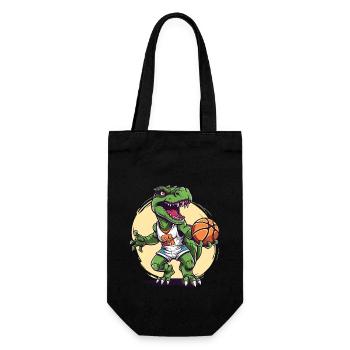 Basketball Dinosaure T-Rex Player Sports Cartoon - Sac à bouteille - noir - Devant