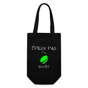 j'peux pas j'ai rugby - Sac à bouteille - noir - Devant