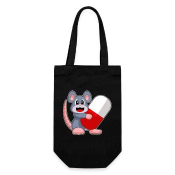 Mouse Doctor Medicine - Gift Bag for Bottles - black - Front