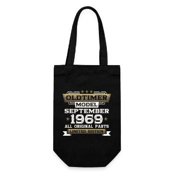 54th birthday classic car September vintage 1969 - Gift Bag for Bottles - black - Front