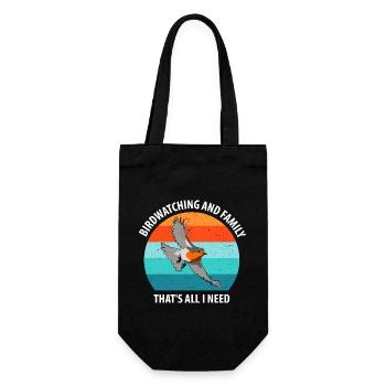 Bird Watching Bird Watching Birding Bird - Gift Bag for Bottles - black - Front