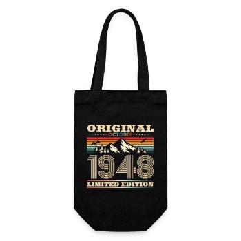 75e anniversaire Original Octobre Année 1948 - Sac à bouteille - noir - Devant