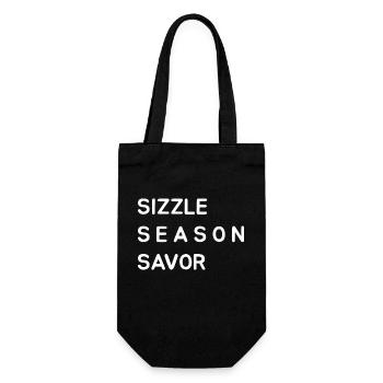 Sizzle Season Genießen - Geschenkbeutel für Flaschen - Schwarz - Vorne