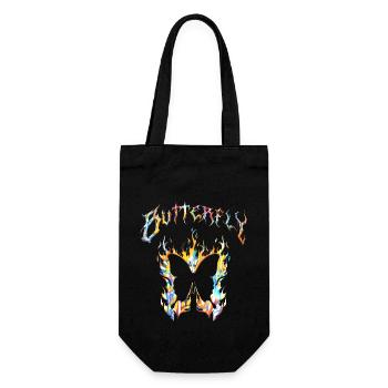 Butterfly insect butterfly nature summer colorful art - Gift Bag for Bottles - black - Front