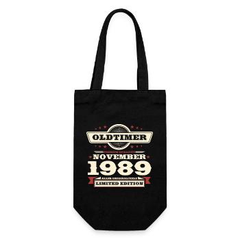 34e anniversaire Vintage Novembre Millésime 1989 - Sac à bouteille - noir - Devant