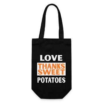Love Thanks Sweet Potatoes Funny Autumn Fall - Sac à bouteille - noir - Devant