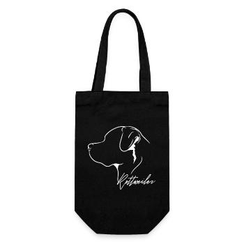Rottweiler Profil Chiens Chien Wilsigns - Sac à bouteille - noir - Devant