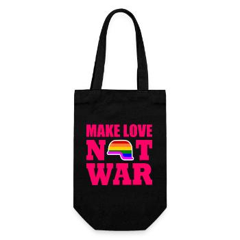 Make love not war - Gift Bag for Bottles - black - Front