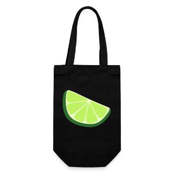 tranche de citron vert - Sac à bouteille - noir - Devant