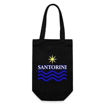 Sun and Waves Coastal Design - Gift Bag for Bottles - black - Front