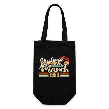 Cadeau Anniversaire Mars 1960 Cadeau Mars 1960 - Sac à bouteille - noir - Devant