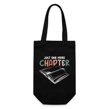 Book chapter saying book love retro vintage icon - Gift Bag for Bottles - black - Front