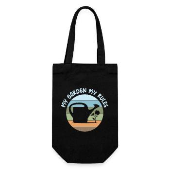 dictons drôles jardinier règles logo rétro - Sac à bouteille - noir - Devant