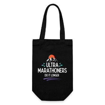 Ultra Marathoners Do It Longer - Gift Bag for Bottles - black - Front