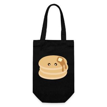 Kawaii-Pfannkuchen - Geschenkbeutel für Flaschen - Schwarz - Vorne