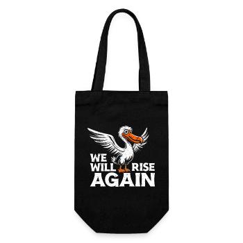 Dodo Bird Design - We Will Rise Again - Gift Bag for Bottles - black - Front