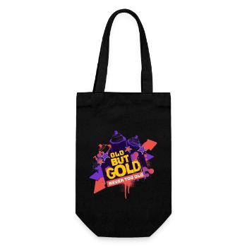 Old but Gold Graffiti Neon Never too Old - Gift Bag for Bottles - black - Front