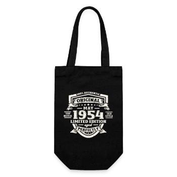 Original 1954 Vintage 1954 70th Birthday 1954 - Gift Bag for Bottles - black - Front