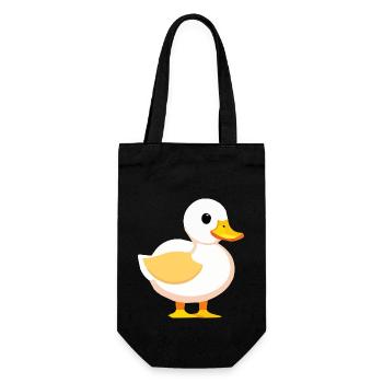 Mignon bébé canard oie - Sac à bouteille - noir - Devant
