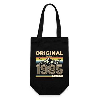 Original Mai 1985 Millésime 1985 Anniversaire 1985 - Sac à bouteille - noir - Devant