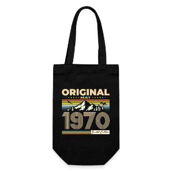 Original 1970 Jahrgang 1970 54. Geburtstag 1970 - Geschenkbeutel für Flaschen - Schwarz - Vorne