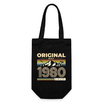 Original mai 1980 ' s Vintage 1980's Anniversaire des années 1980 - Sac à bouteille - noir - Devant