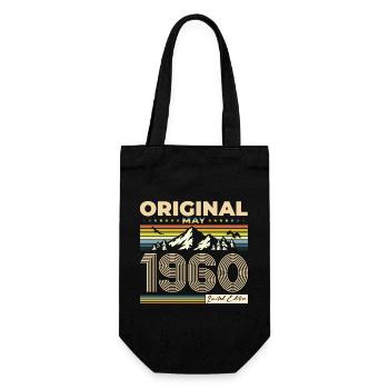 Original 1960 Vintage 1960 64th Birthday 1960 - Gift Bag for Bottles - black - Front