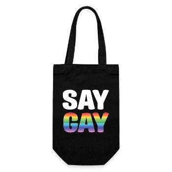 Mois de la fierté LGBT - Say Gay - Sac à bouteille - noir - Devant