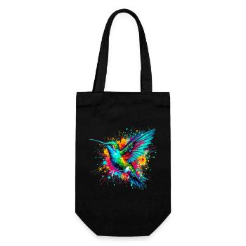 Kolibri - Geschenkbeutel für Flaschen - Schwarz - Vorne