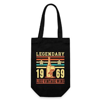 Geburtstag - Legendary like vintage wine 1969 - Geschenkbeutel für Flaschen - Schwarz - Vorne