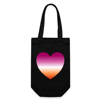Cœur lesbien - Sac à bouteille - noir - Devant
