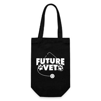 Veterinary student - Gift Bag for Bottles - black - Front