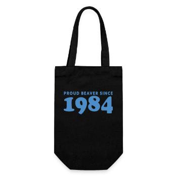 Proud beaver Since 1984 - Geschenkbeutel für Flaschen - Schwarz - Vorne