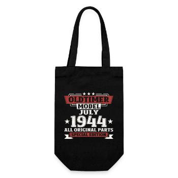 80ème Anniversaire Voiture Classique Juillet 1944 Millésime 1944 - Sac à bouteille - noir - Devant