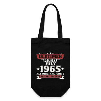 60ème Anniversaire Voiture Classique Juillet 1965 Millésime 1965 - Sac à bouteille - noir - Devant