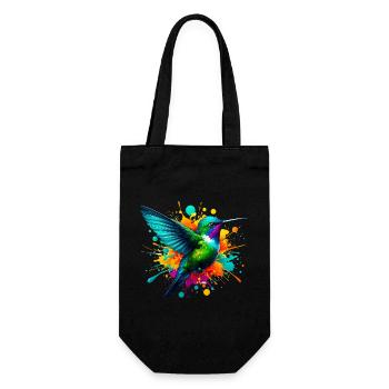 Hummingbird - Gift Bag for Bottles - black - Front