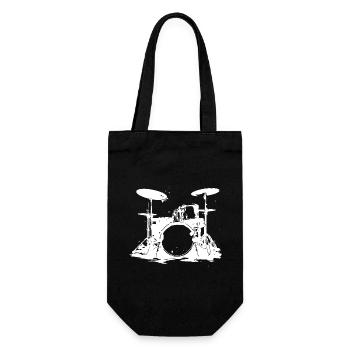 Drumset Sketch - Gift Bag for Bottles - black - Front