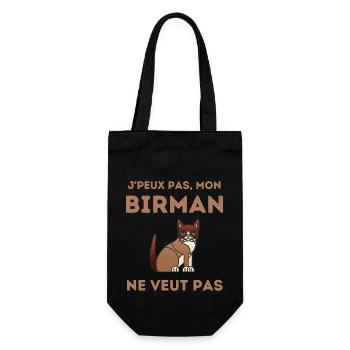 Chat sacré de Birmanie Birman - Sac à bouteille - noir - Devant