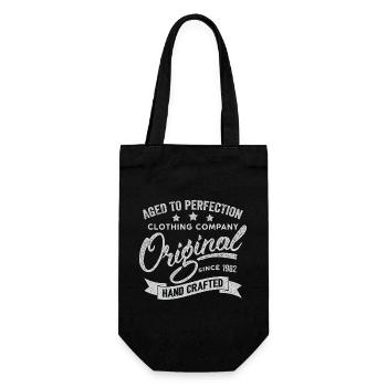Original 1982 Jahrgang Retro 1982 Geburtstag 1982 - Geschenkbeutel für Flaschen - Schwarz - Vorne