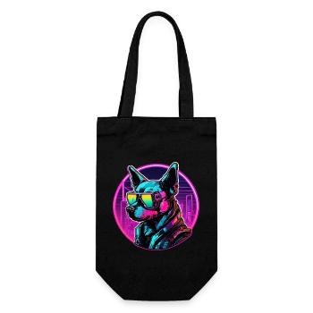 The coolest dog in the club - Gift Bag for Bottles - black - Front