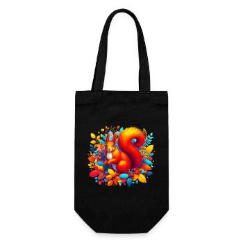 Squirrel - Gift Bag for Bottles - black - Front