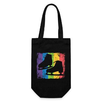 Figure Skating Figure Skating Ice Skating - Gift Bag for Bottles - black - Front
